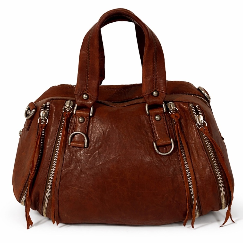 Botkier Brown Leather Satchel Structured hobo Handbag Everyday bag - Picture 3 of 14